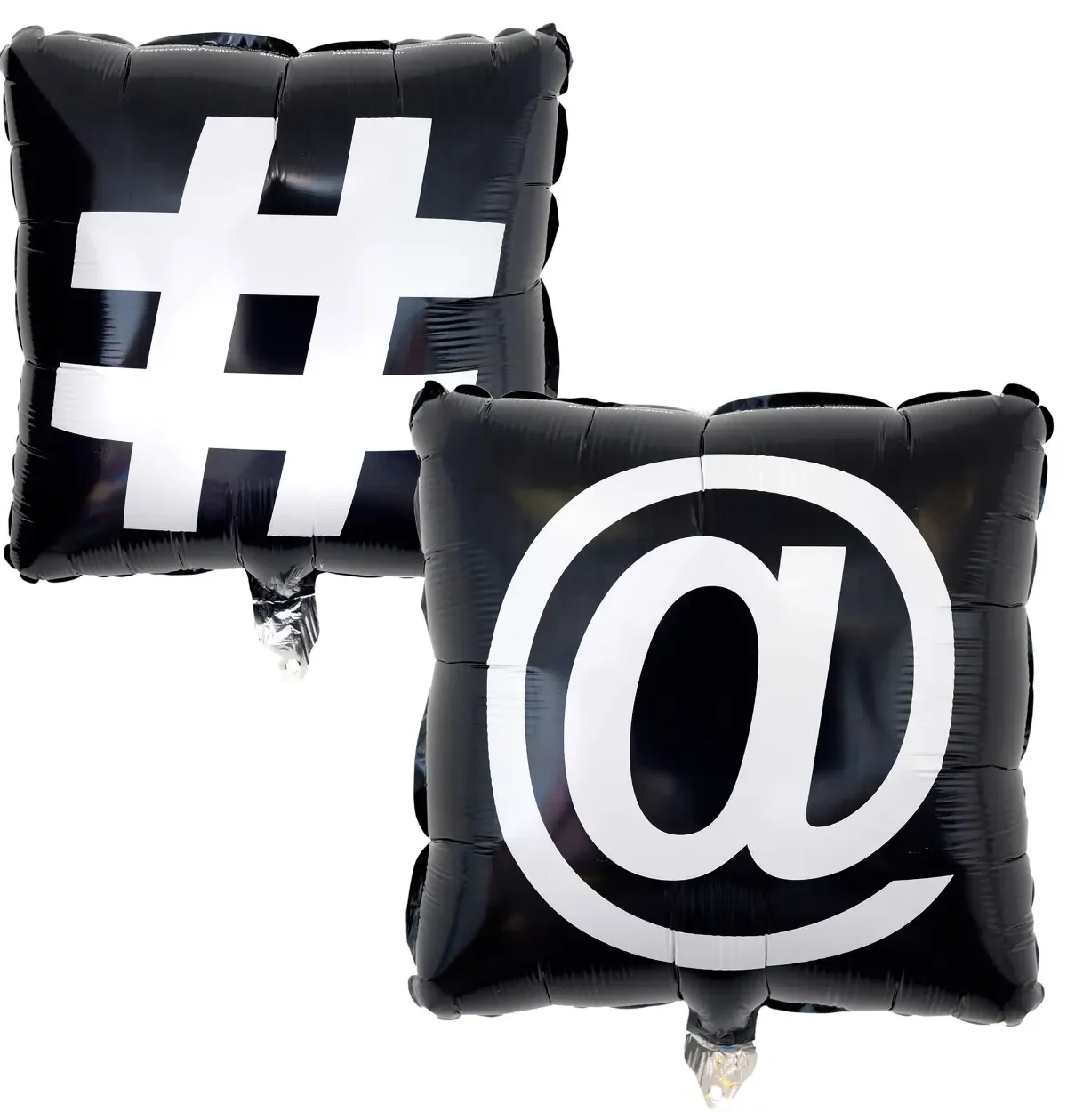 18" Social Media Mylar Hashtag, @ Ballon