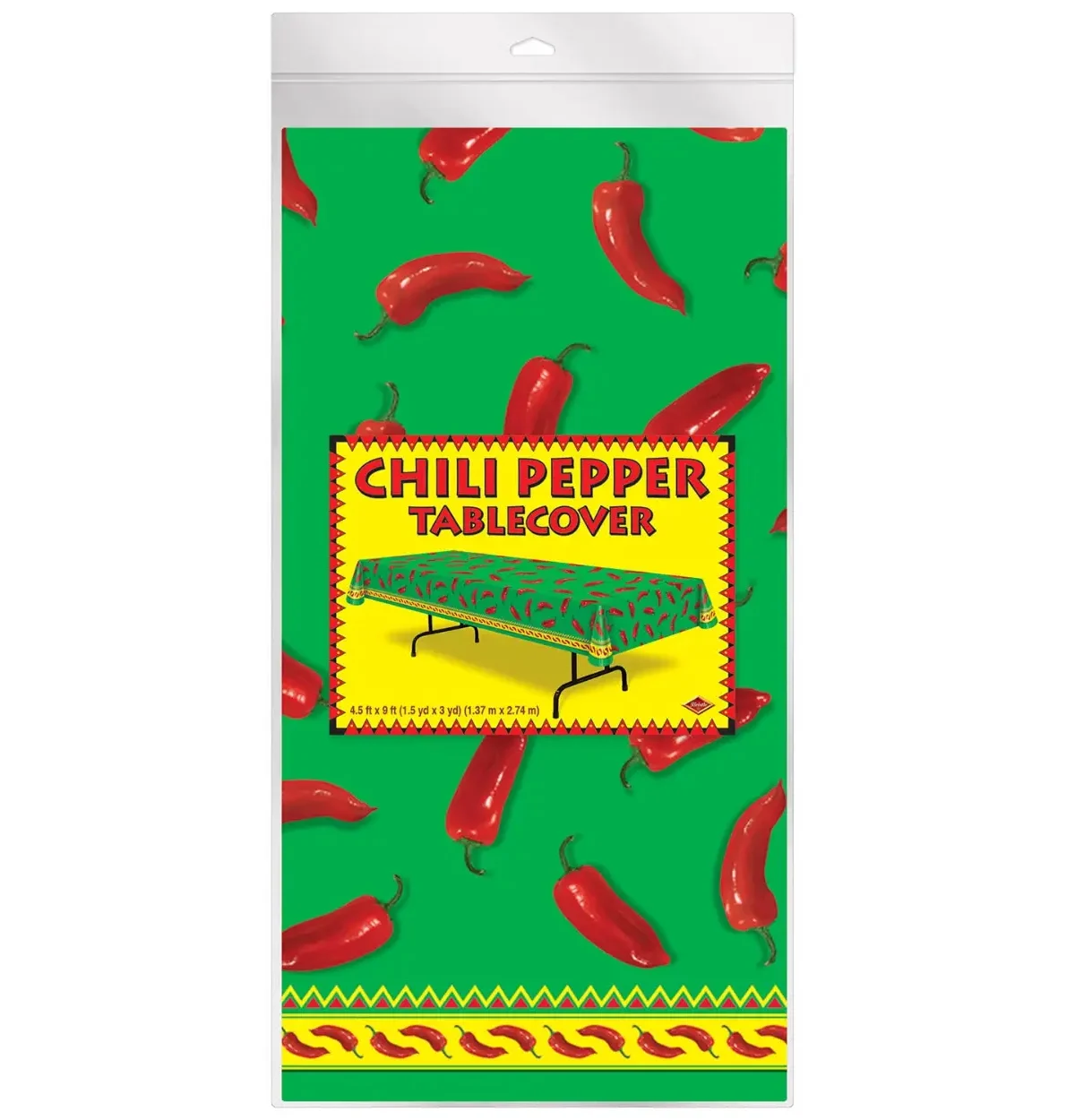 Fiesta Chili Pepper Table Cover 54" x 108"