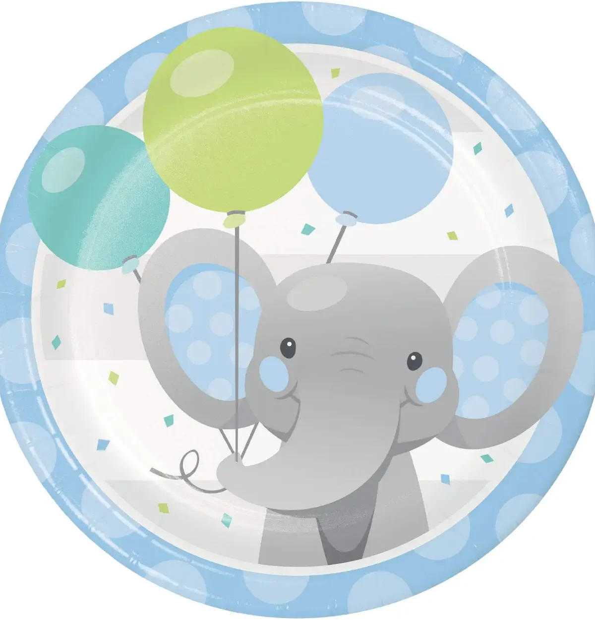 Boy Enchanting Elephant 7" Plates 8ct.