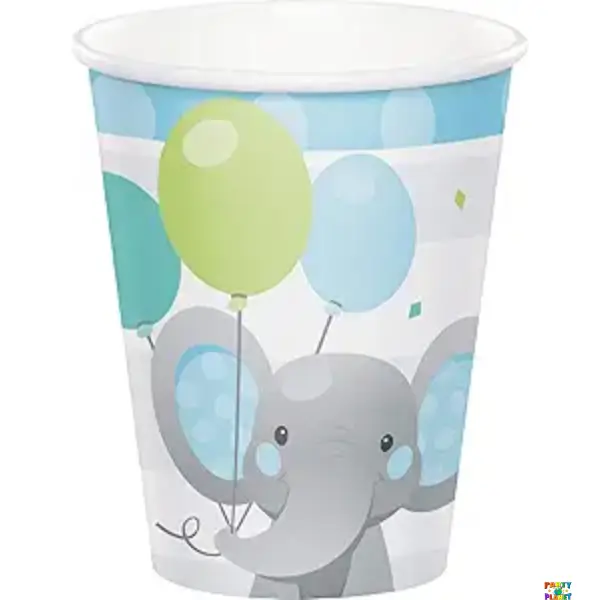 Enchanting Elephant 9oz. Cups 8CT. - Boy