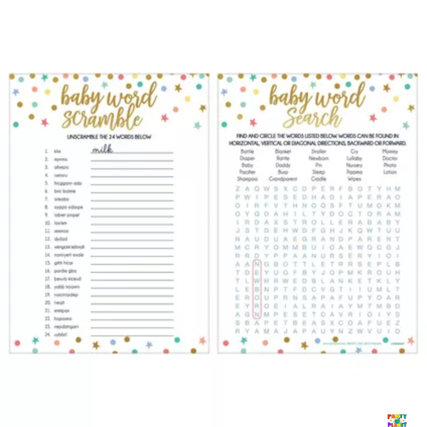 Baby Shower 2-in-1 Word Game