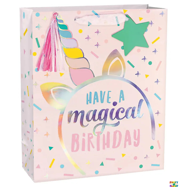 UNICORN BDAY BAG - Large gift bag