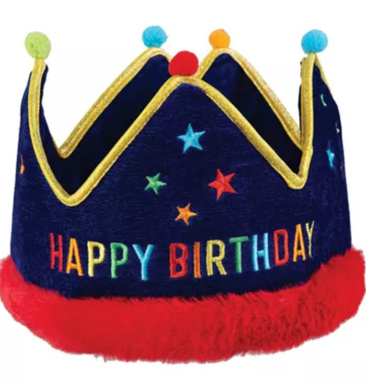 Primary Birthday Fabric Crown