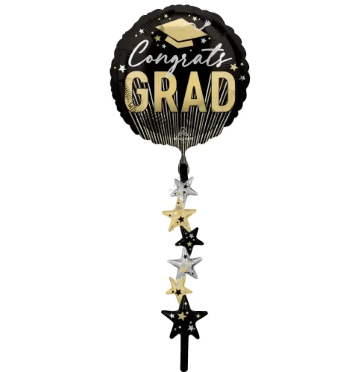 STRIPES ON STRIPES GRAD STARS AIR WALKER BALLOON