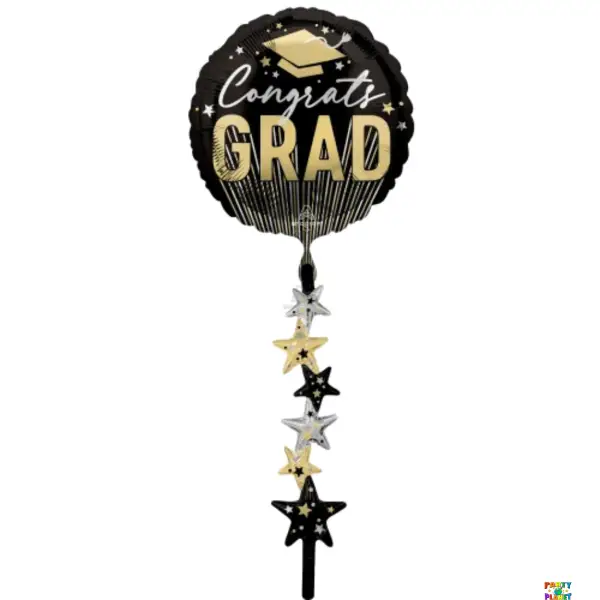 STRIPES ON STRIPES GRAD STARS AIR WALKER BALLOON