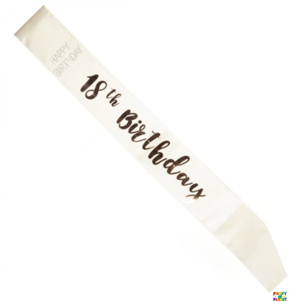 Rose Gold 18th Birthday Sash