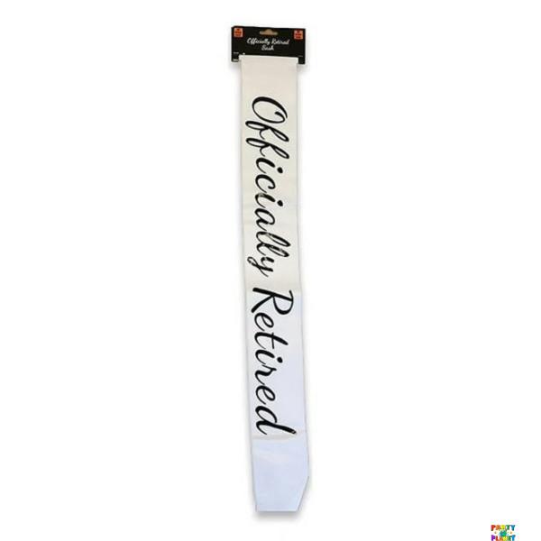 White Officially Retired Sash