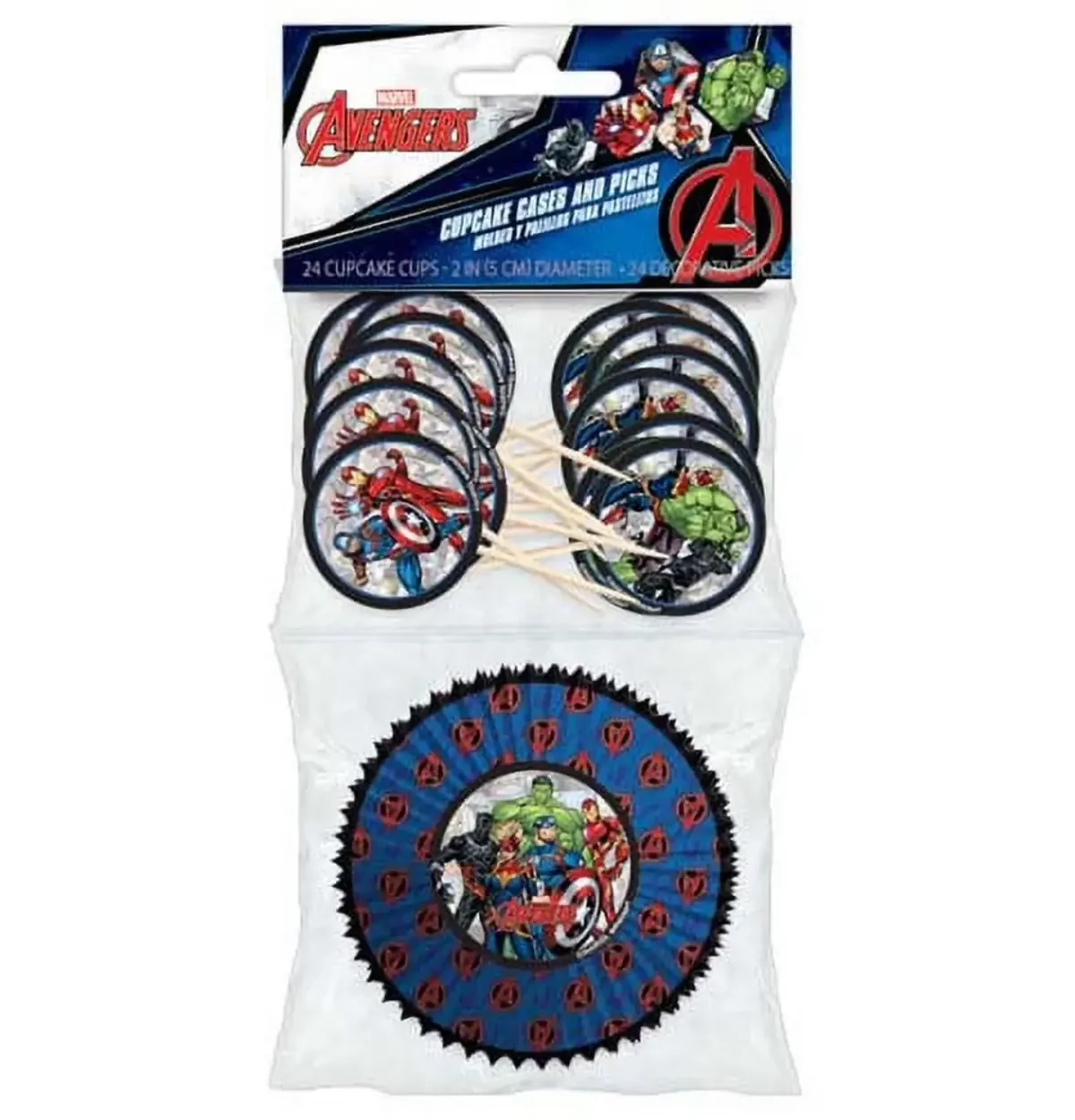 Marvel Avengers Powers Unite Cupcake Cases and Picks Pack