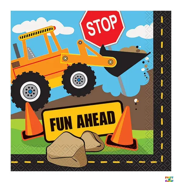 CONSTRUCTION PARTY LUNCH NAPKINS 16CT