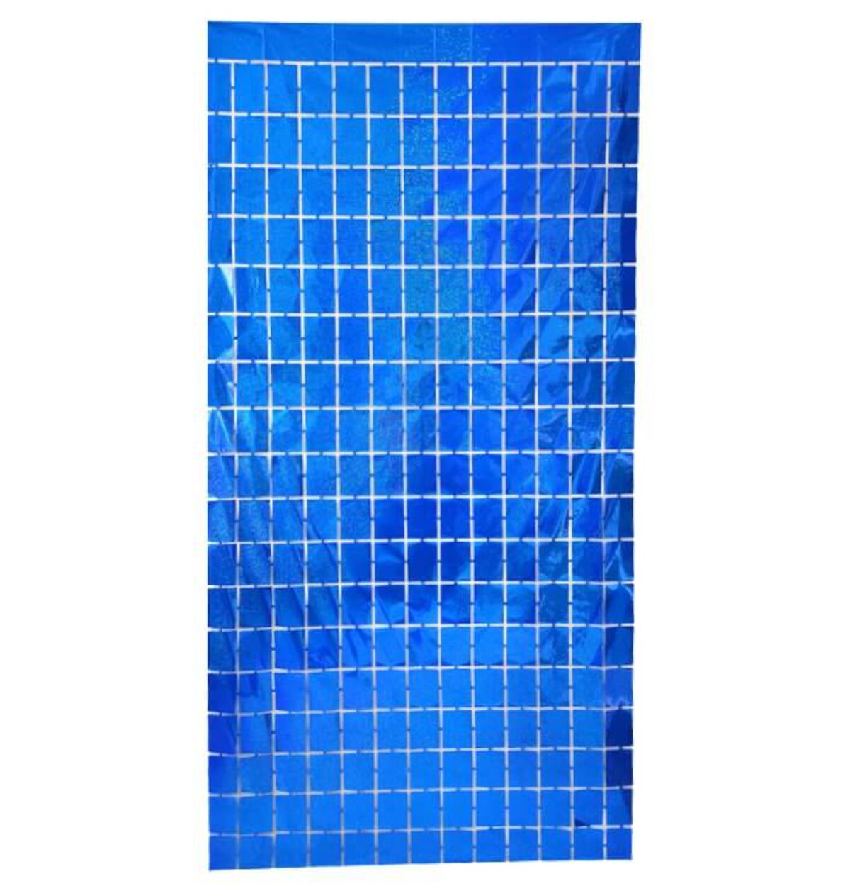 Square Blue Foil Curtain 3FT X 6.5FT