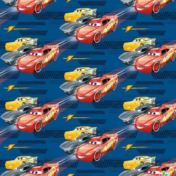 Disney Cars 3 Movie Gift Wrap 30" x 5 ft