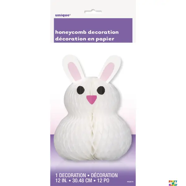 Bunny Shaped Honeycomb Hanging Decoration