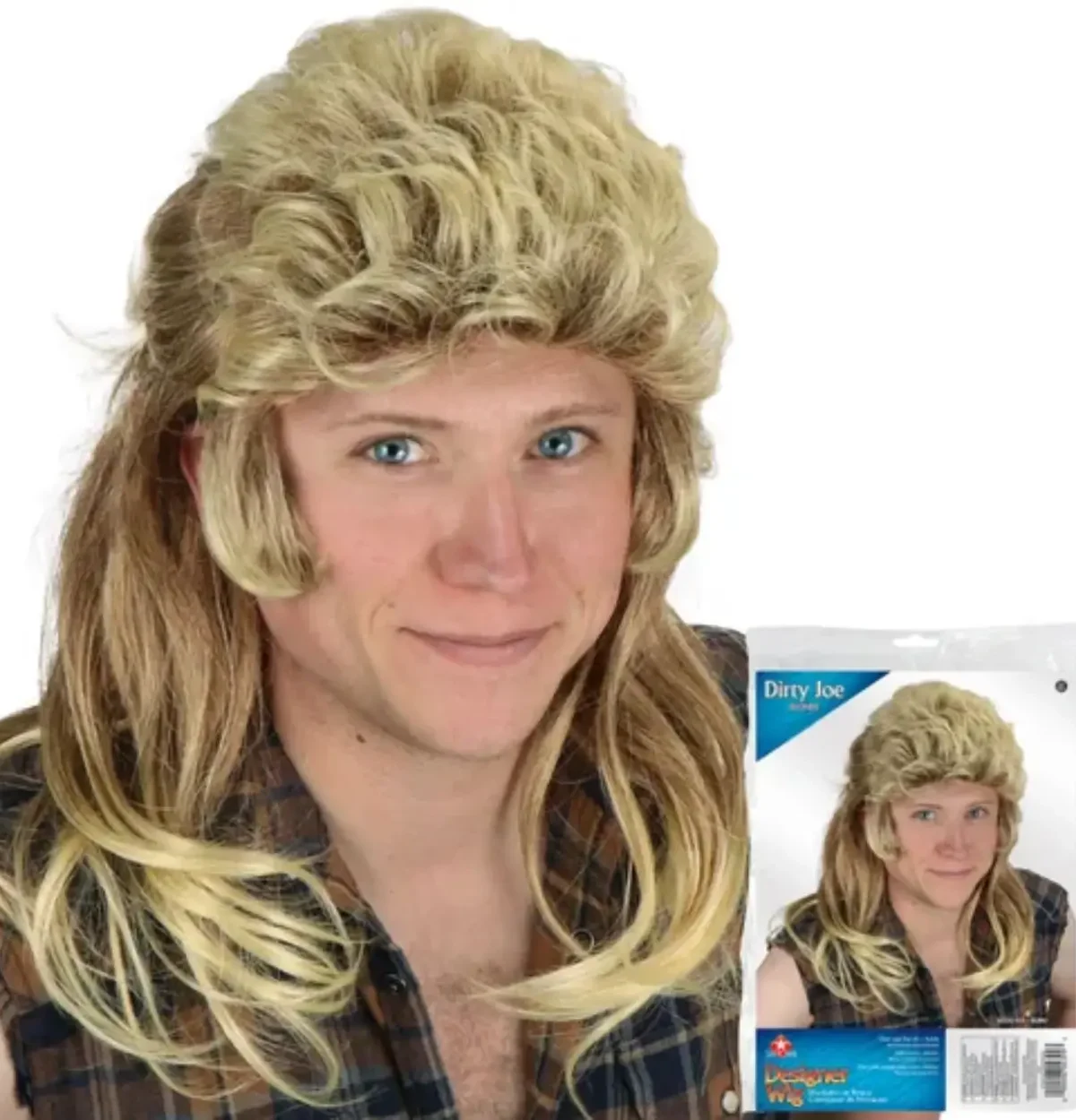 DIRTY JOE BLONDE MULLET WIG