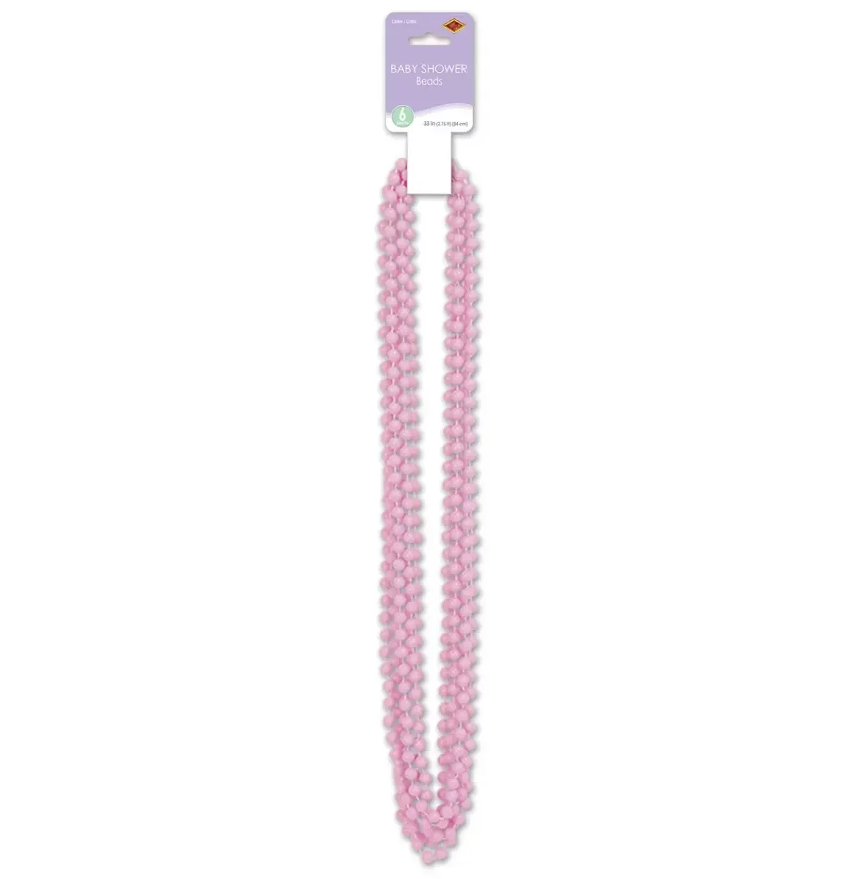 Baby Shower Beads Pink 6PCS