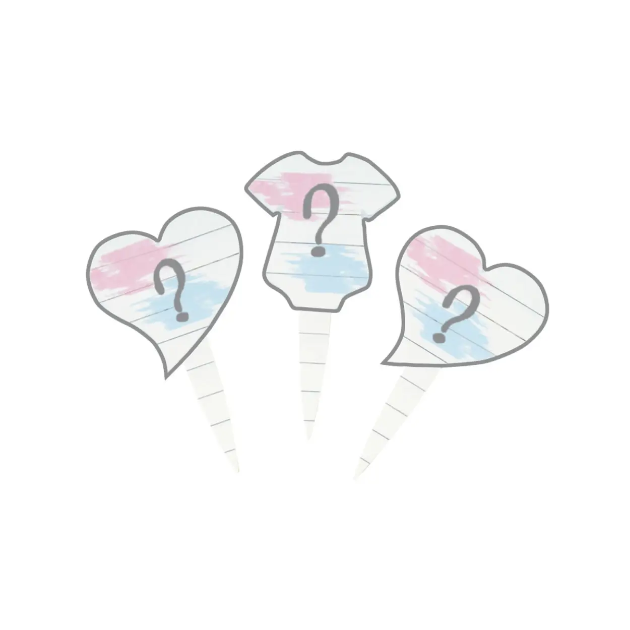 Gender Reveal – Party Pick “Blue or Pink?” 24-pack - Image 1