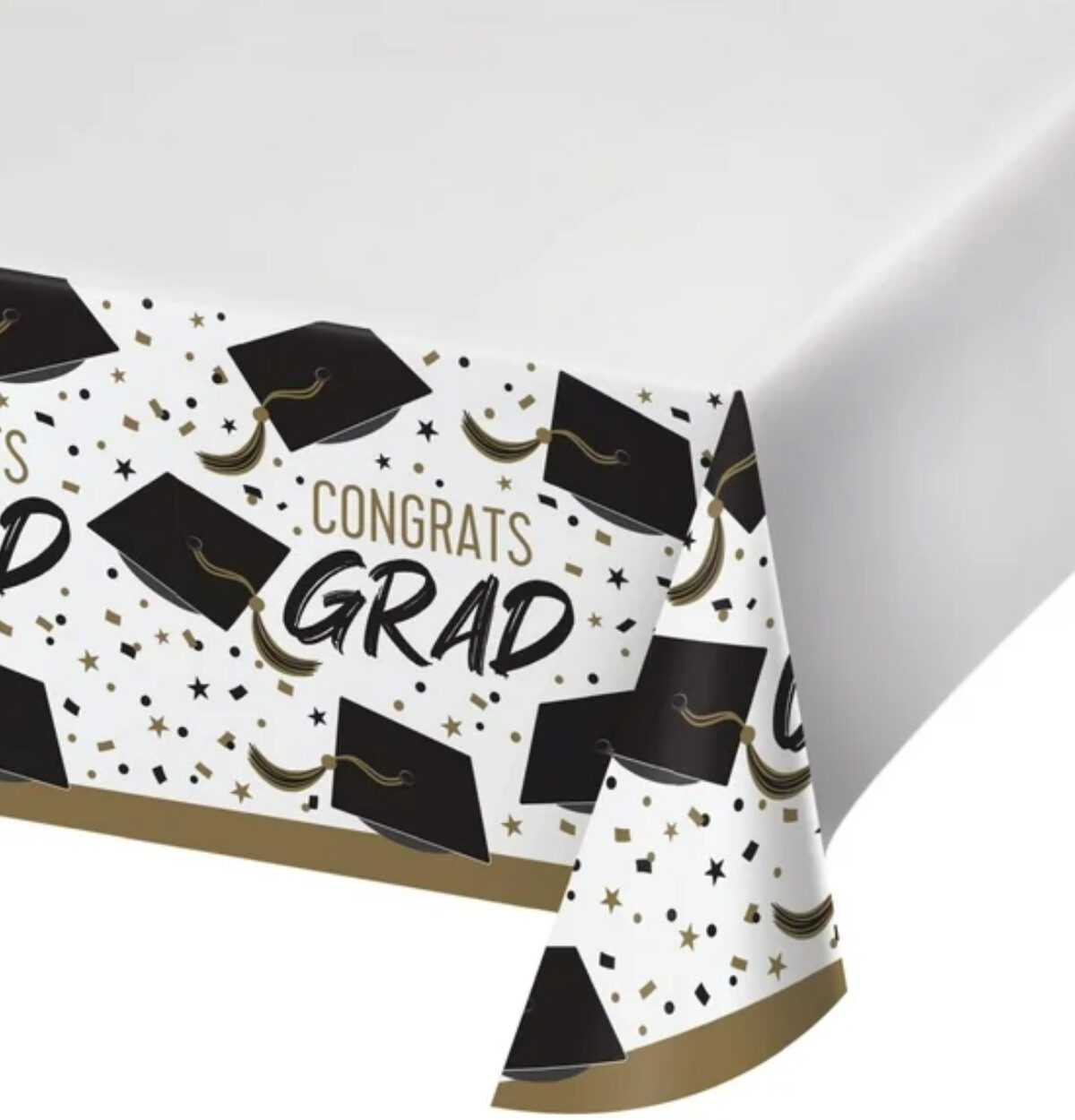 GOLDEN GRAD PAPER TABLE COVER 1CT.