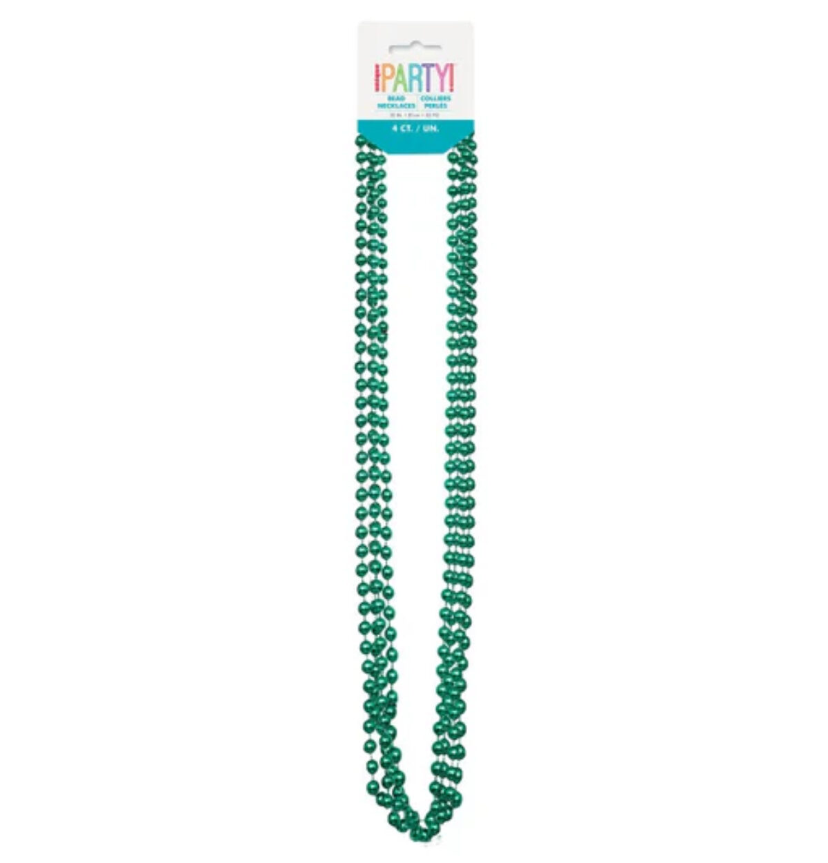 32" Beads Green Metallic 4ct.