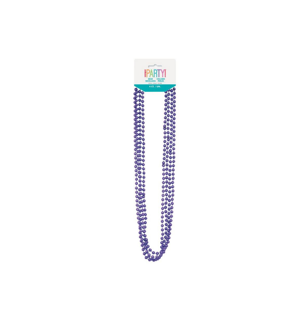 Beads Purple Metallic 32in