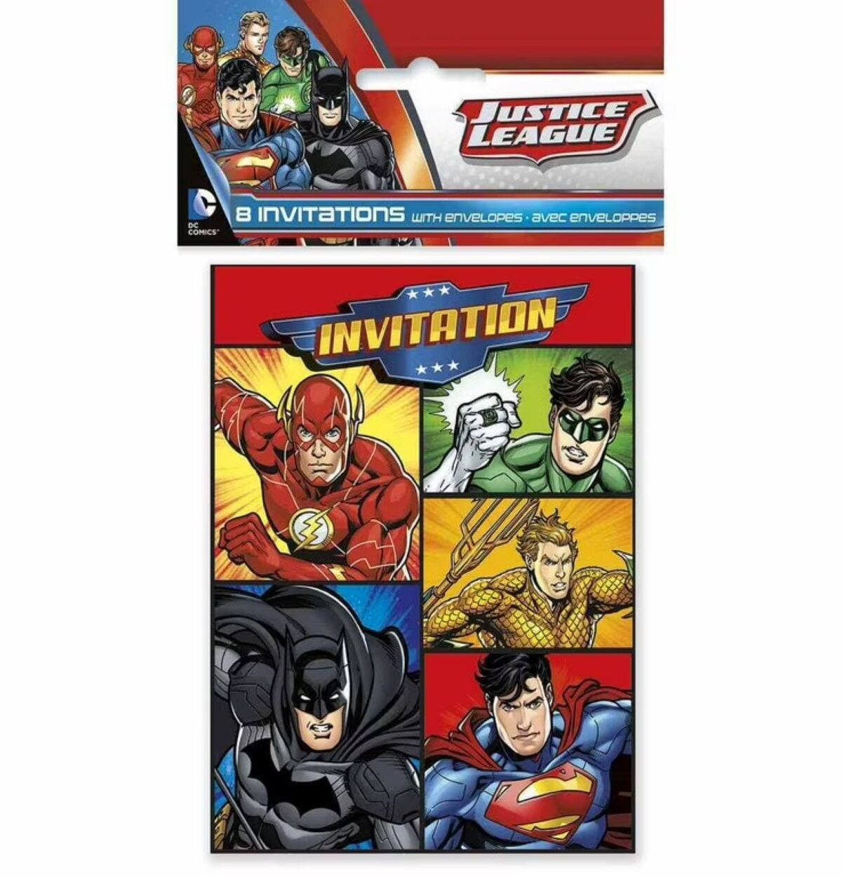 Justice League Invitations 8ct