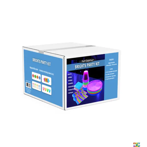 192 pc Neon Brights Party Kit