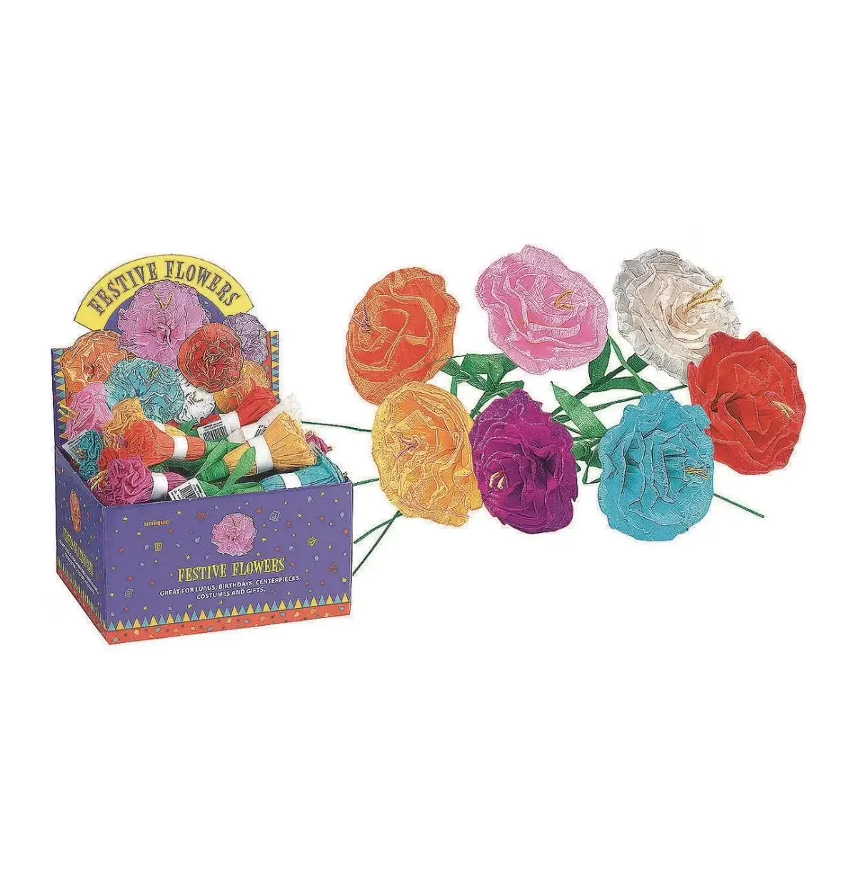 Festive Paper Flowers - Assorted