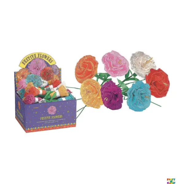 Festive Paper Flowers - Assorted