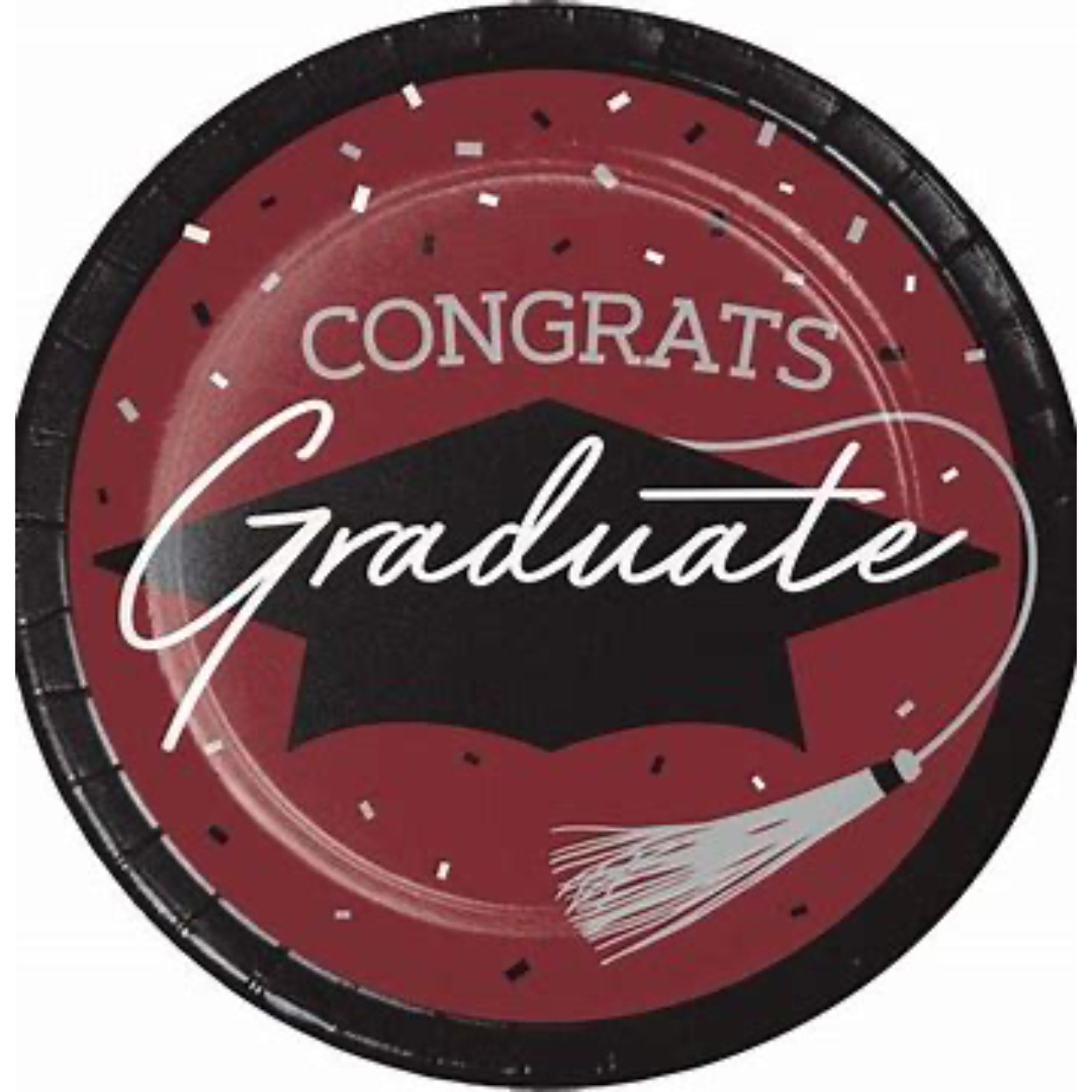 OIP-2-1-2.jpg SCHOOL SPIRIT BURGUNDY PLATE 9IN 18CT. - Image 1
