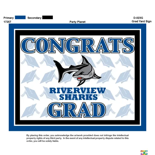 Squared High School Graduation Yard Signs