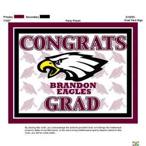 Squared High School Graduation Yard Signs - Image 3