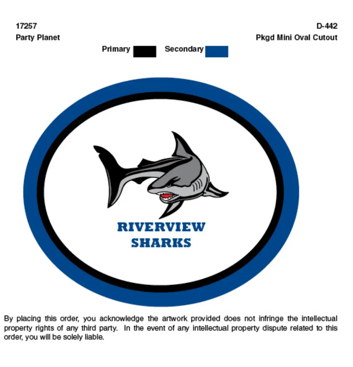 Riverview High School Mini Oval Cutouts
