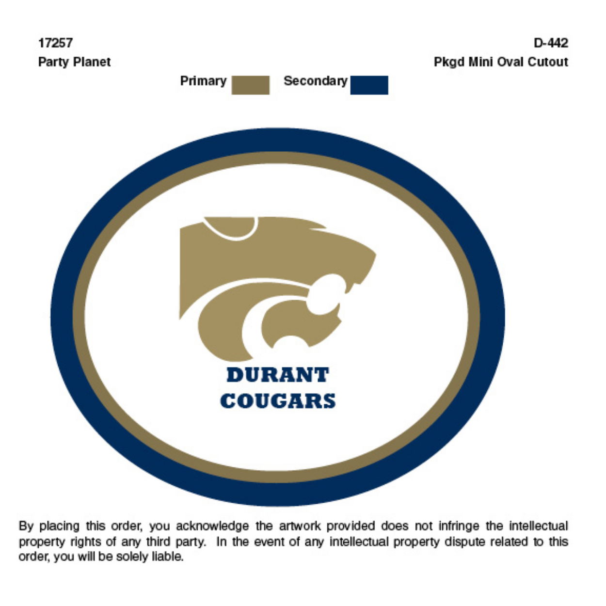 PD-442-PkgMO_r00004_p001-2.jpg Durant High School Mini Oval Cutouts - Image 1