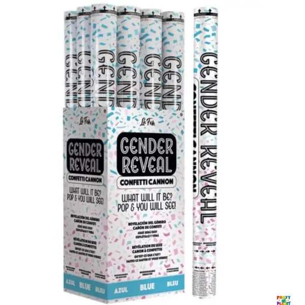 24'' Blue Gender Reveal confetti Cannon