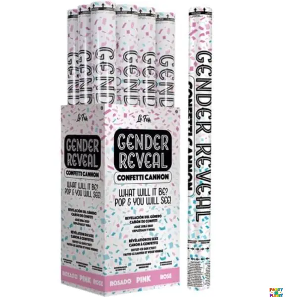 24'' Pink Gender Reveal Confetti Cannon