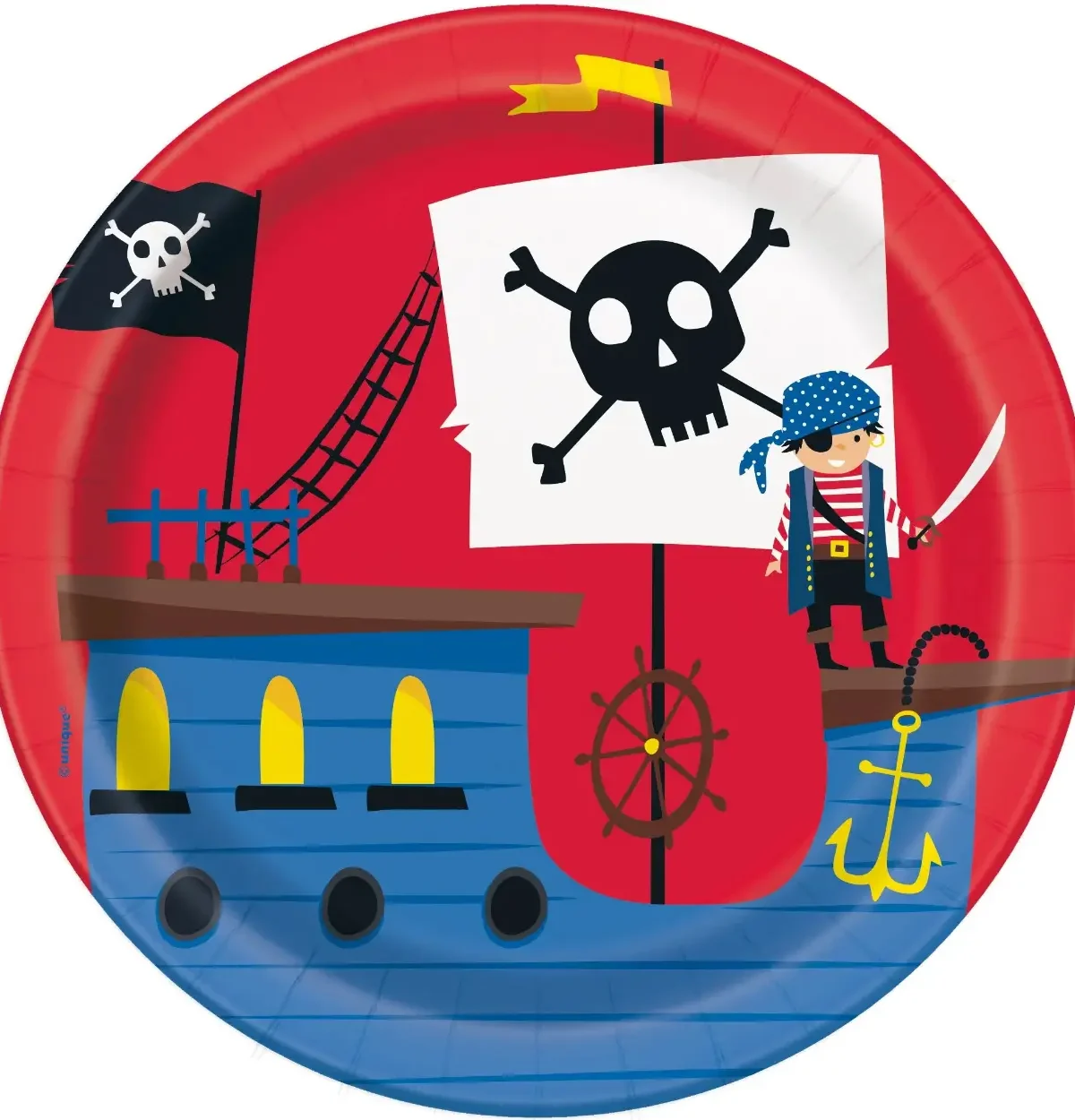 Ahoy Pirate Round 7" Dessert Plates 8ct.