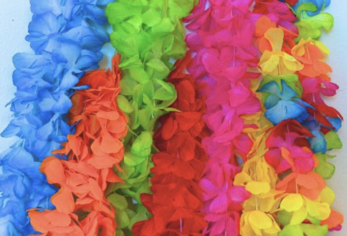 LARGE PETAL LEI 7 Assorted colors
