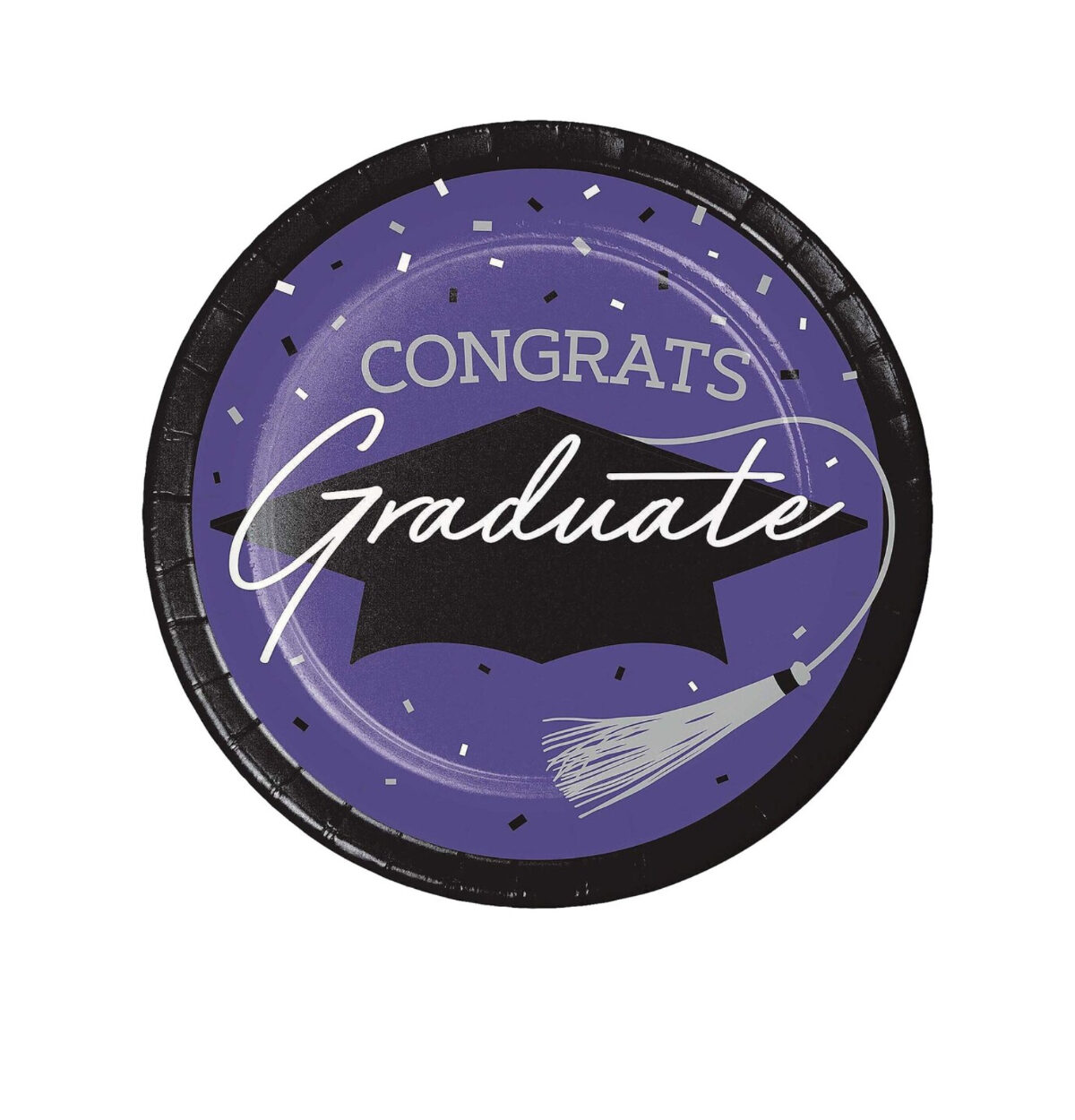 SCHOOL SPIRIT PURPLE PLATE 9IN 18CT.