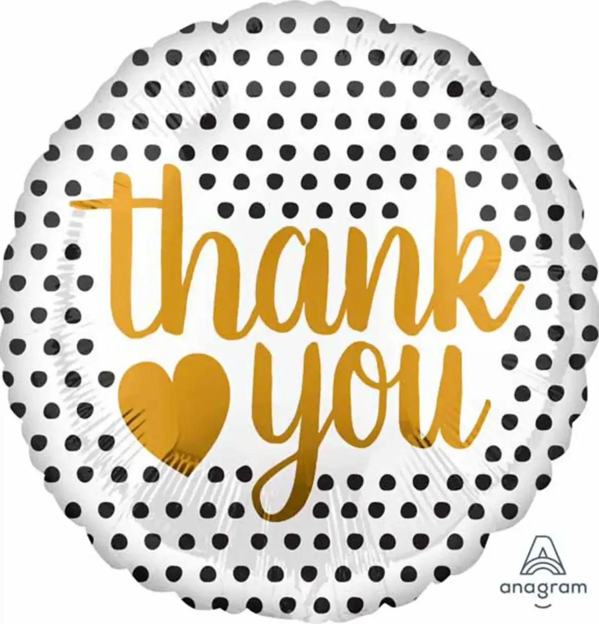 18" HX Thank You Modern Dots Balloon #290
