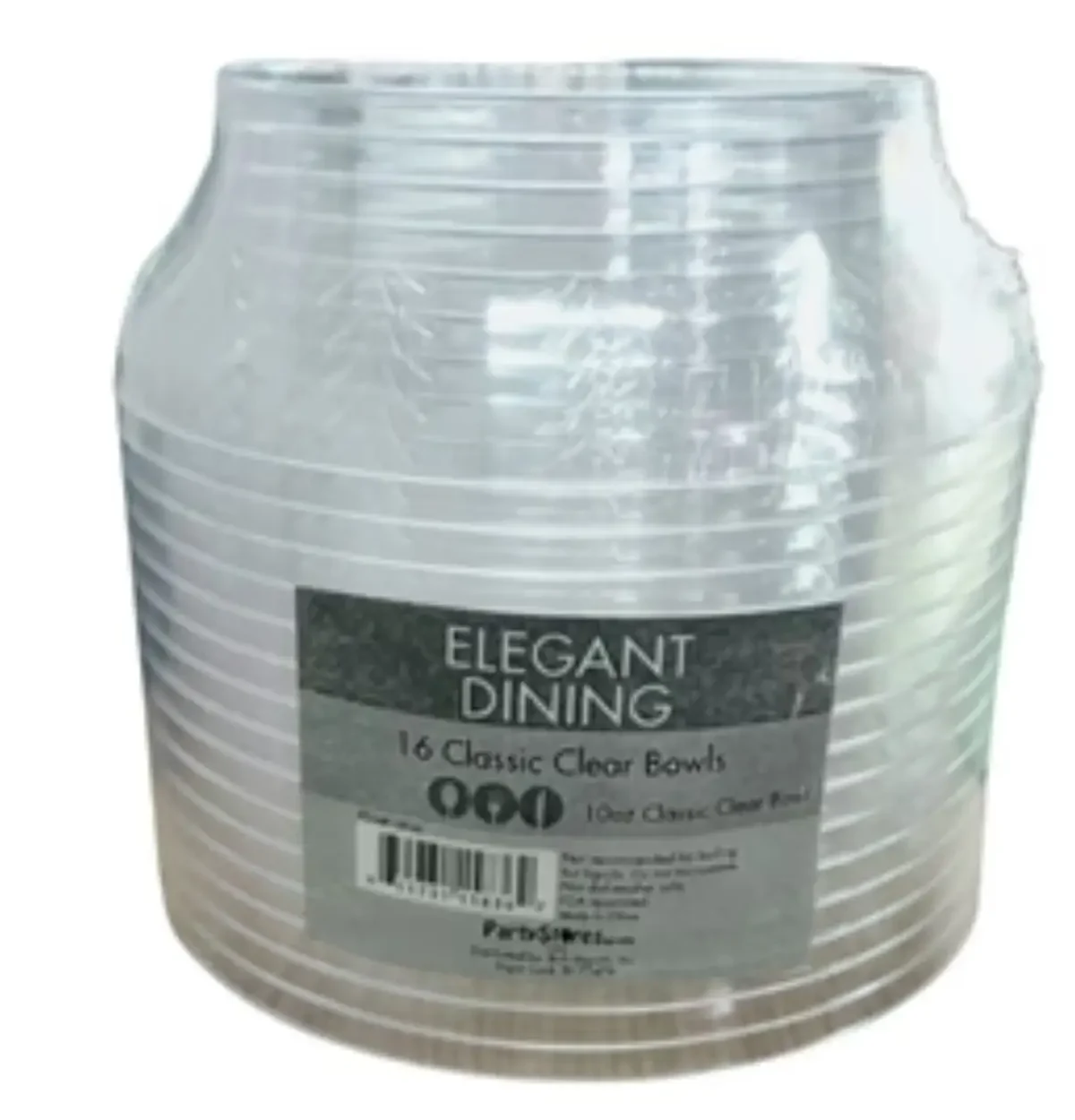 10OZ CLASSIC CLEAR BOWL - 16CT.