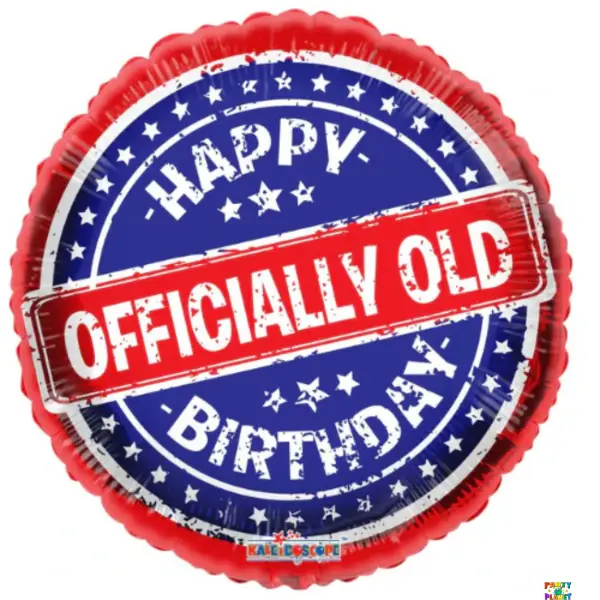 18" Officially Old Birthday Balloon #355