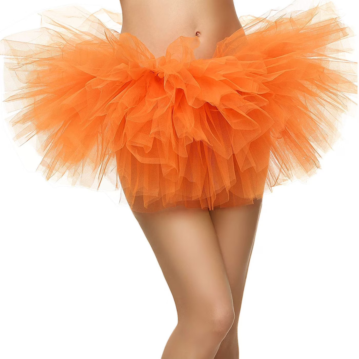 Women-s-Classic-5-Layered-Tulle-Tutu-Party-Dance-Skirt-Orange_58e950ef-441d-453f-8f0c-34a08d2844e0_1.jpg Orange Adult Tutu - Image 1