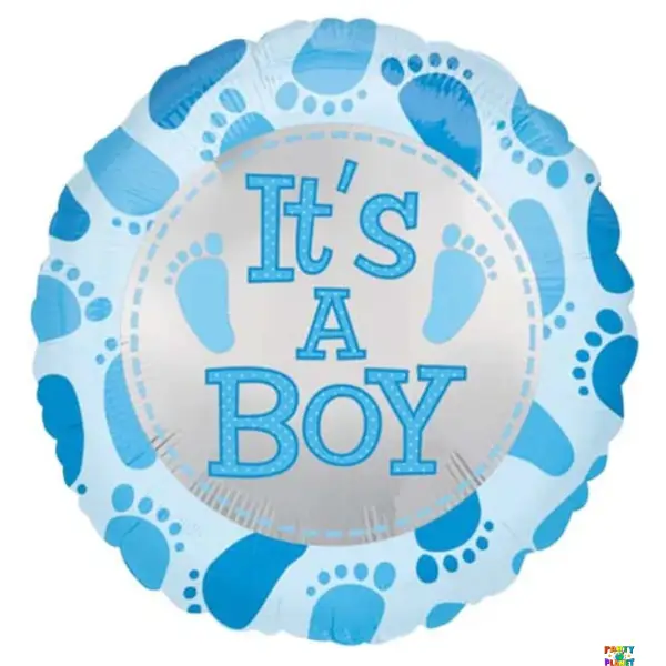 18" Its a Boy Baby Boy Feet Balloon #254