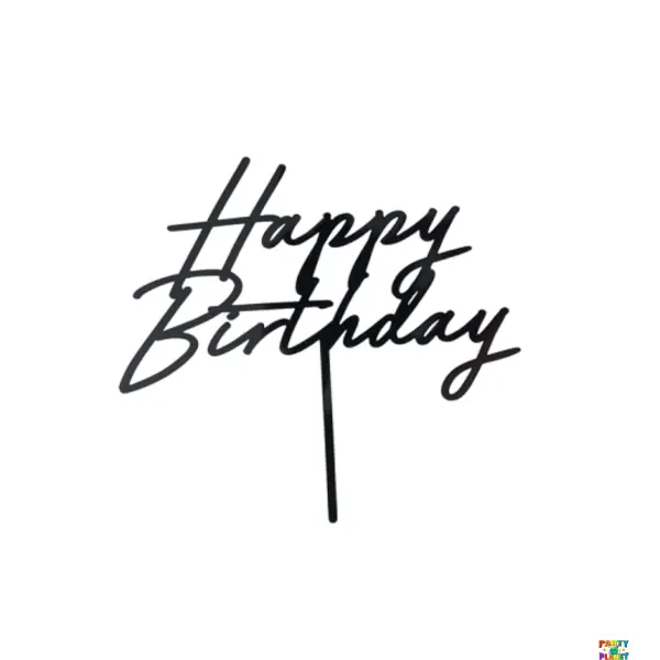 ACRYLIC CAKE TOPPER "HAPPY BIRTHDAY" (16.5CM)
