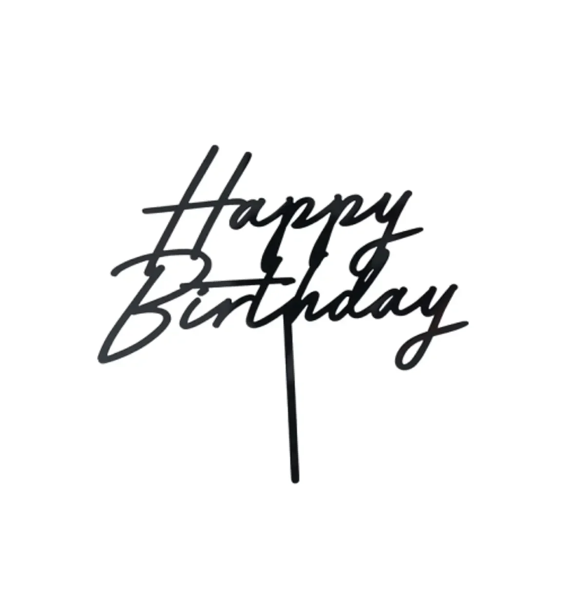 ACRYLIC CAKE TOPPER "HAPPY BIRTHDAY" (16.5CM)