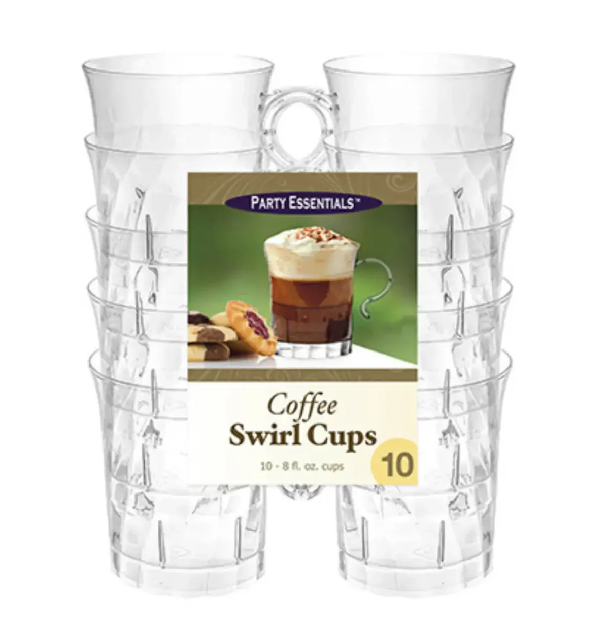 8OZ. ELEGANCE COFFEE/PUNCH CUP CLEAR 10CT.