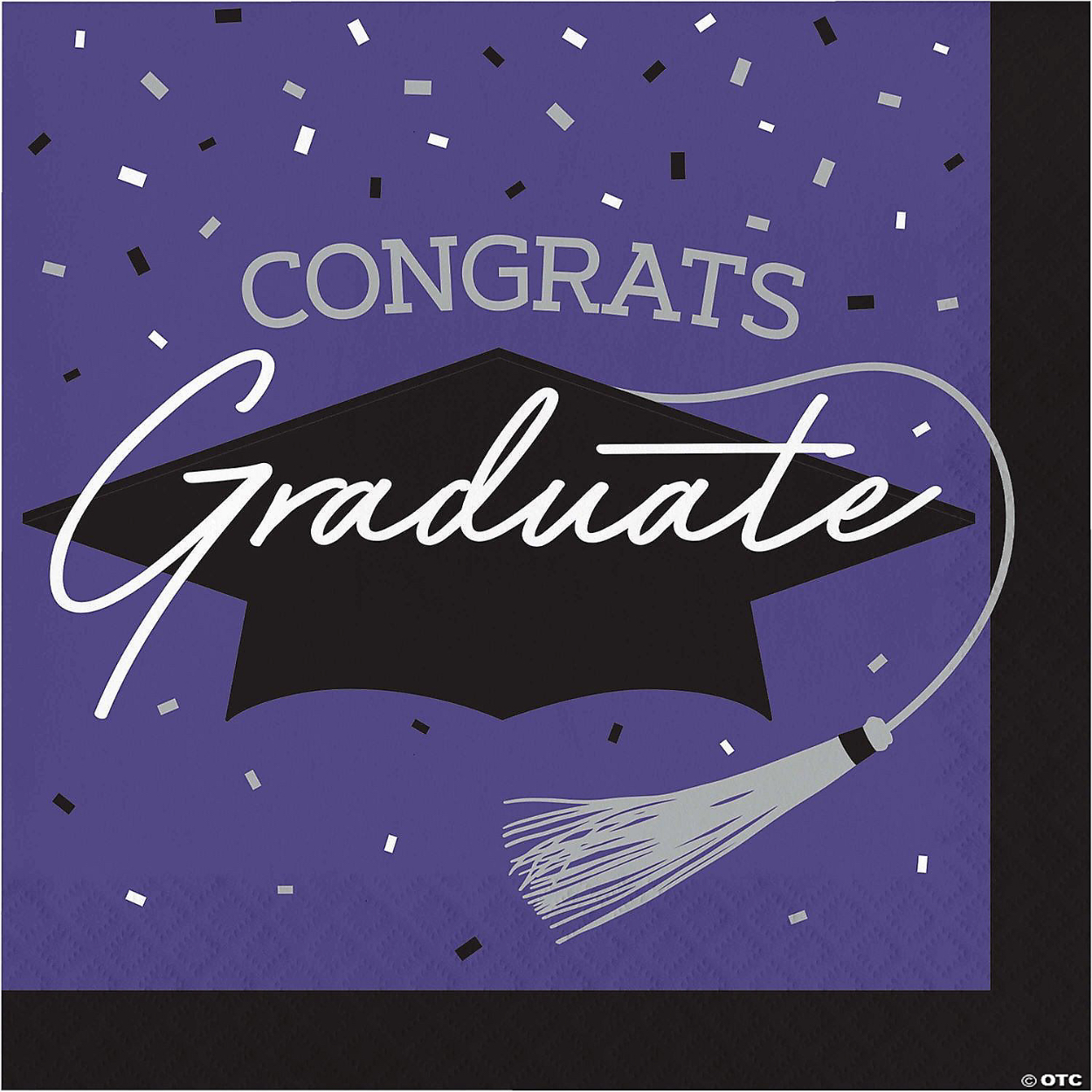 creative-converting-school-spirit-purple-graduation-paper-dinner-napkins-108-ct-14606859-1.jpg SCHOOL SPIRIT PURPLE BEVERAGE NAPKIN 36CT. 2PLY - Image 1
