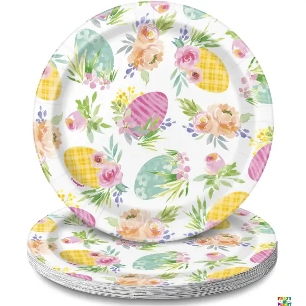 Watercolor Pastel Easter 7" Plates 8ct.