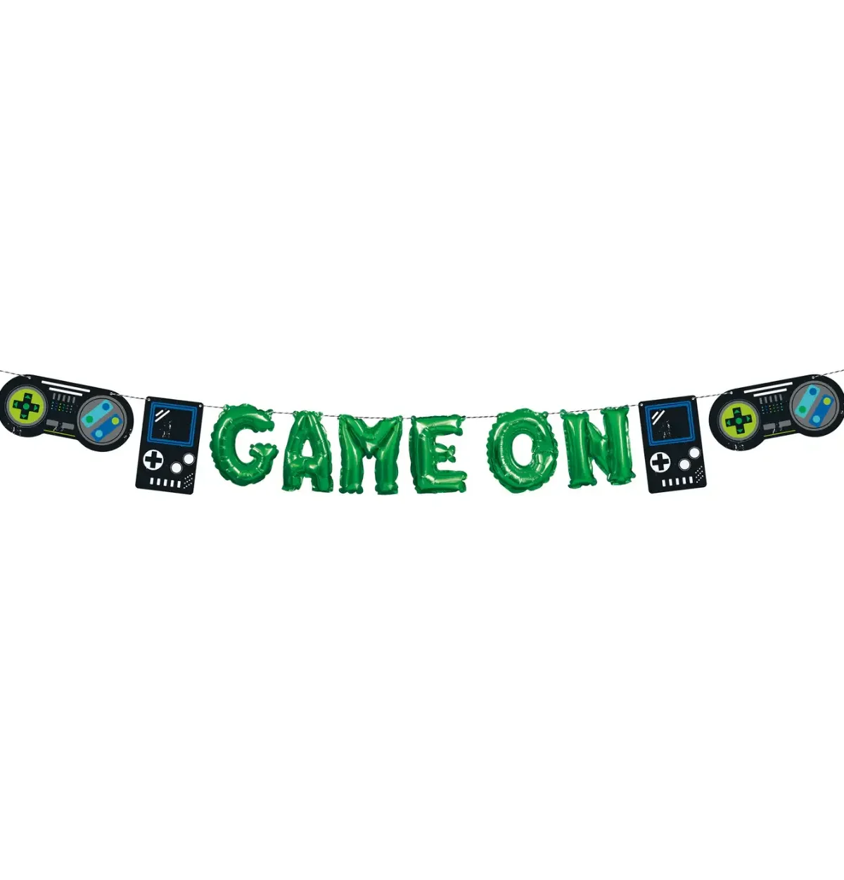 Gamer Birthday "Game On" Mini Foil Balloon Banner Kit