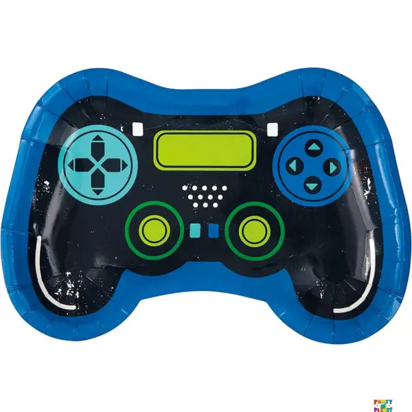 8CT. GAMER BIRTHDAY CONTROL 9.25" SHAPE PLATES