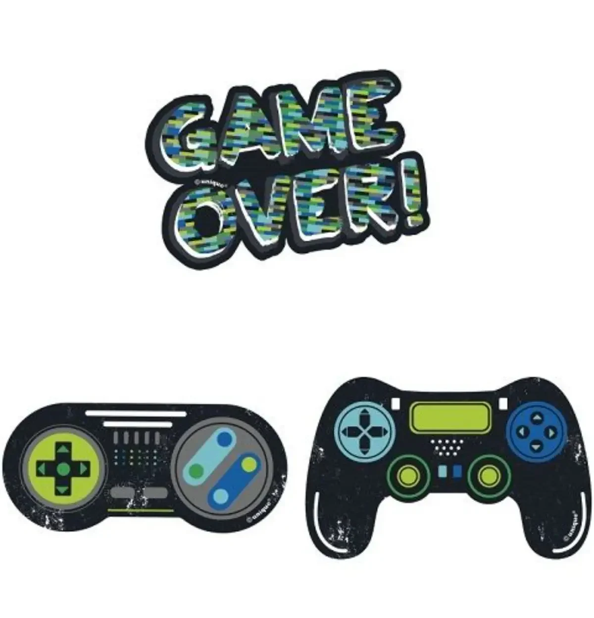 Gamer Birthday Jumbo Vinyl Stickers 3ct