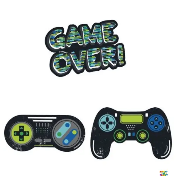 Gamer Birthday Jumbo Vinyl Stickers 3ct